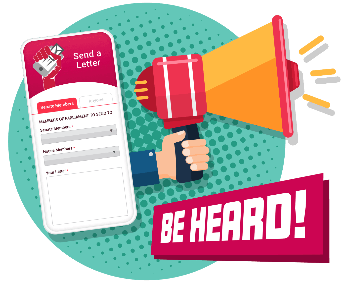 Send a letter. Be heard!